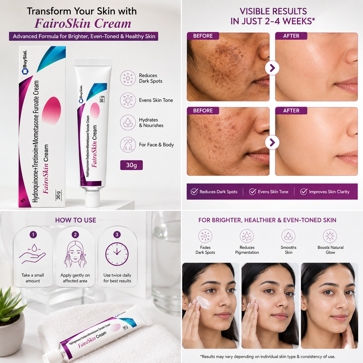 FairoSkin Anti-Pigmentation & Skin Whitening Cream - 30g