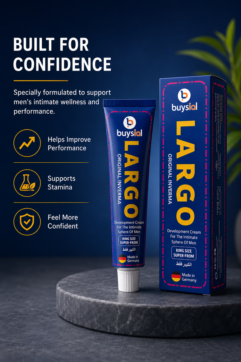 LARGO Original Inverma Development Cream for Men – King Size 40ml