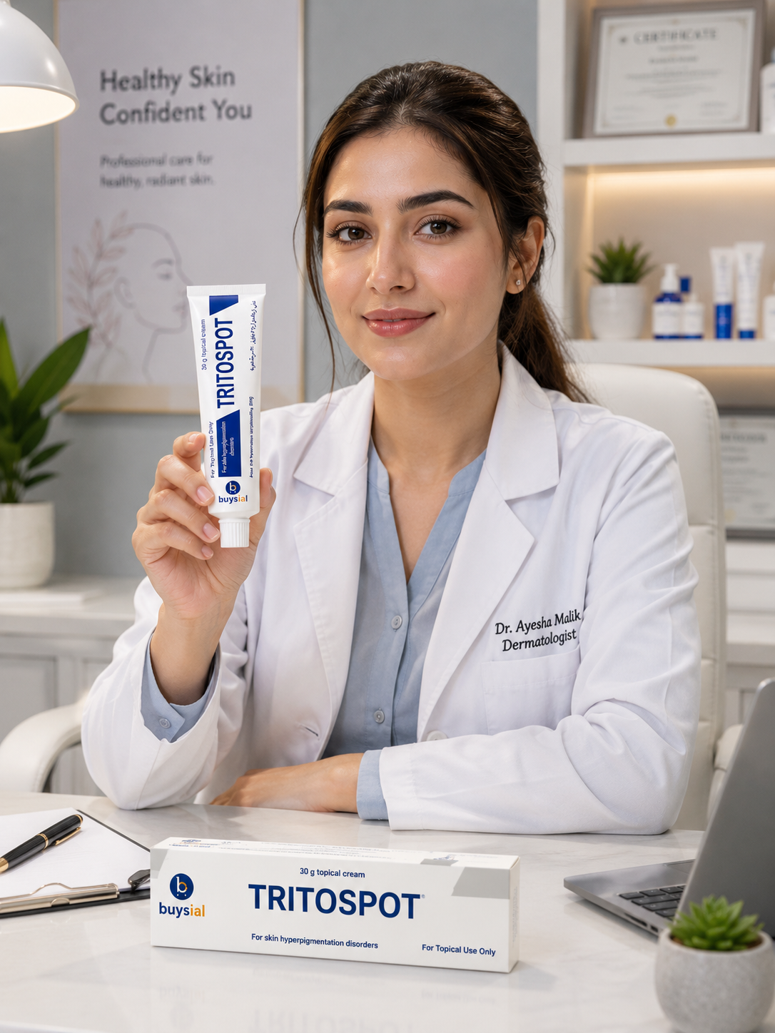 Buysial TRITOSPOT™ Cream 30g | Hyperpigmentation, Dark Spots & Melasma Treatment | Dermatologist Recommended | For Men & Women