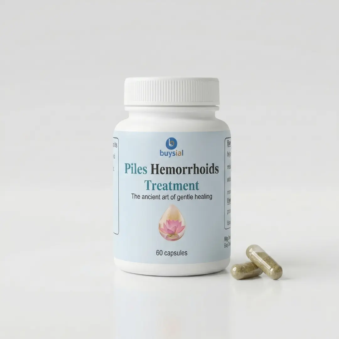 Buysial Piles Hemorrhoids Treatment Capsules – Natural Herbal Formula for Hemorrhoid Relief & Digestive Comfort | 60 Capsules