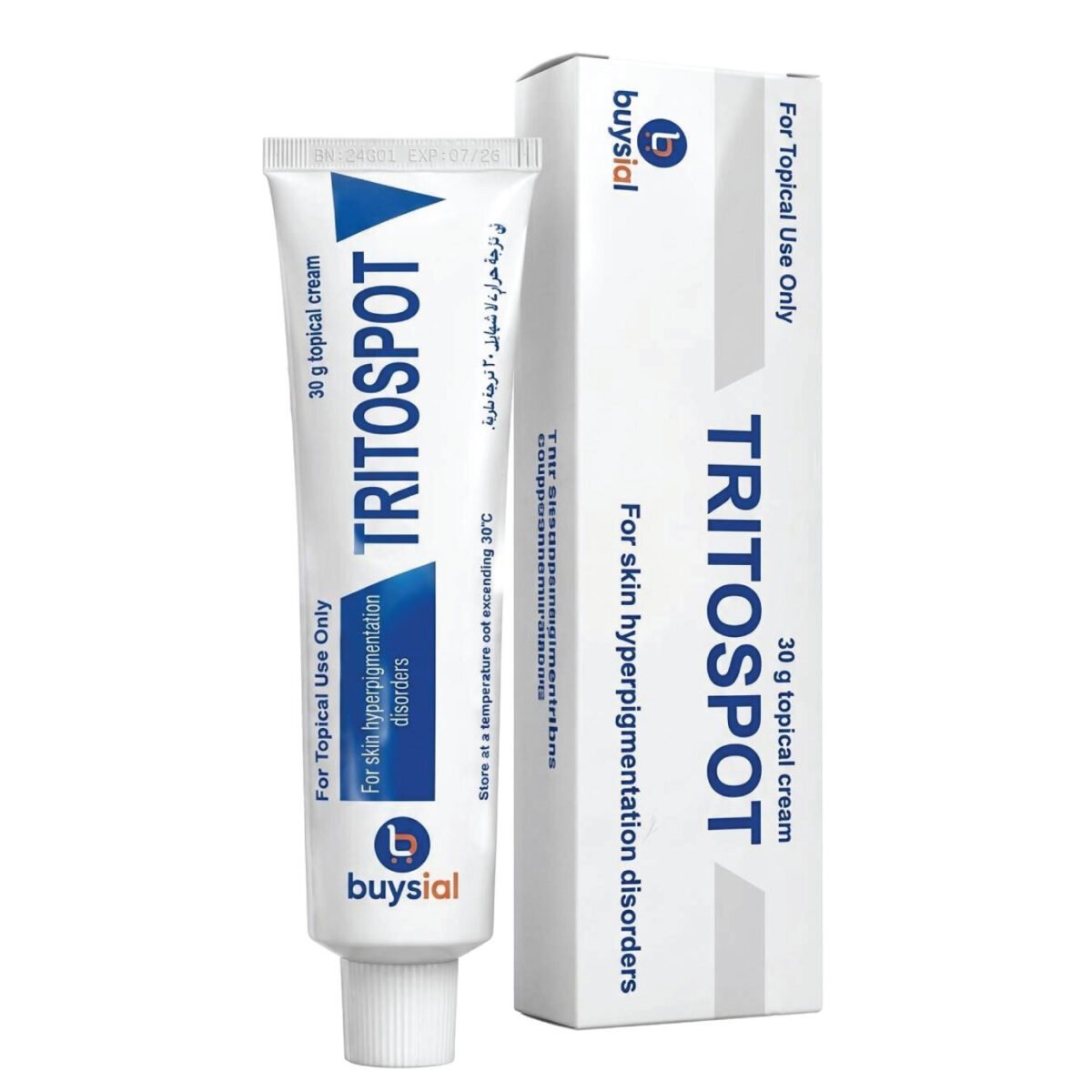 Buysial TRITOSPOT™ Cream 30g | Hyperpigmentation, Dark Spots & Melasma Treatment | Dermatologist Recommended | For Men & Women